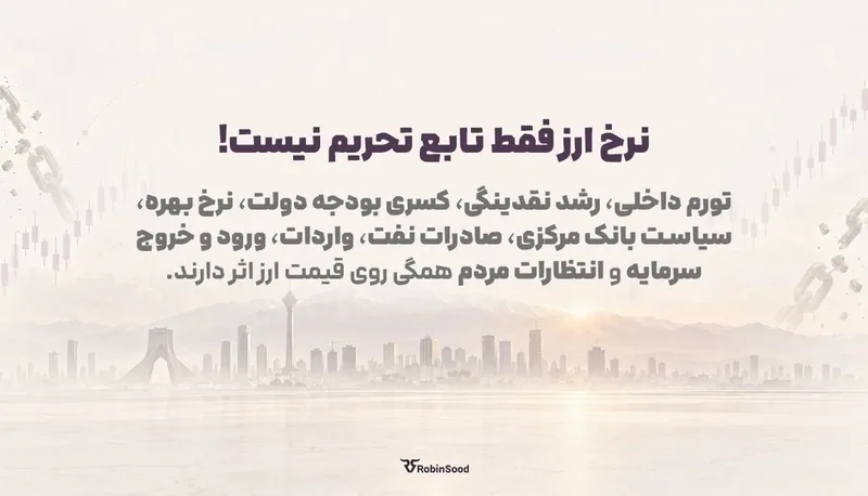 سیلوئت تهران و متن «نرخ ارز فقط تابع تحریم نیست!» با عوامل تورم، نقدینگی و بودجه