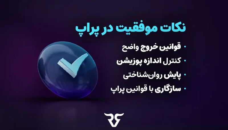 تیک آبی سهبعدی و فهرست «نکات موفقیت در پراپ»: قوانین خروج، کنترل اندازه پوزیشن، روانشناسی و قوانین
